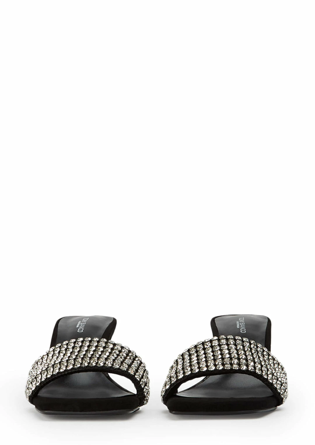 Tony Bianco New Arrivals Amos Crystal/Black Suede 6.5cm Heels 4 Tony Bianco New Arrivals Amos Crystal/Black Suede 6.5cm Heels