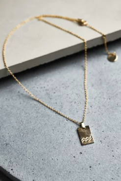 Tony Bianco Gold Aquarius Zodiac Necklace