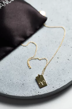 Tony Bianco Accessories Gold Aries Zodiac Necklace