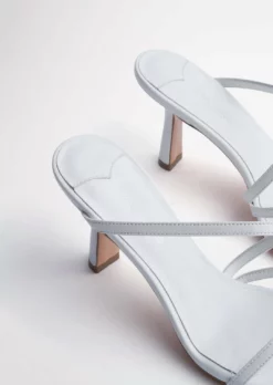 Tony Bianco Blossom White Sheep Nappa 7.5cm Heels