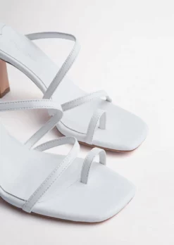 Tony Bianco Blossom White Sheep Nappa 7.5cm Heels