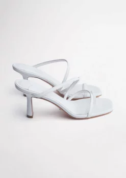 Tony Bianco Blossom White Sheep Nappa 7.5cm Heels