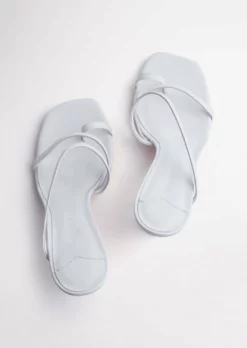 Tony Bianco Blossom White Sheep Nappa 7.5cm Heels