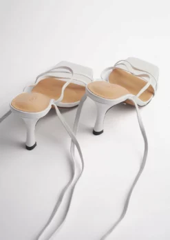 Tony Bianco Hot List Caden White Sheep Nappa 8.5cm Heels