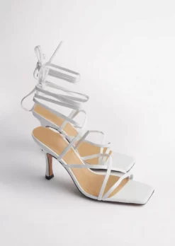 Tony Bianco Hot List Caden White Sheep Nappa 8.5cm Heels