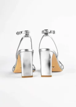 Tony Bianco Corso Silver Foil 8.5cm Heels