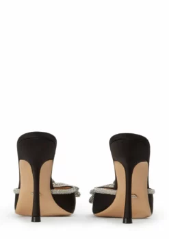 Tony Bianco Ellen Black Satin 10.5cm Heels