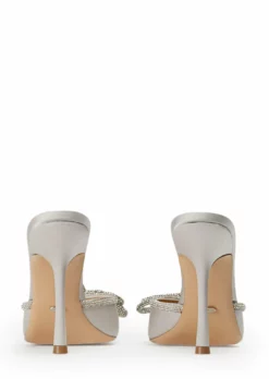 Tony Bianco Ellen Silver Satin 10.5cm Heels New Arrivals