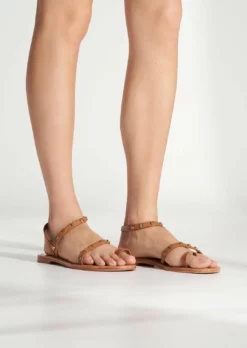 Tony Bianco Back In Stock Finola Tan 1cm Flats