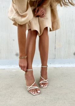 Tony Bianco Franci Vanilla Sheep Nappa 10.5cm Heels 10 Tony Bianco Franci Vanilla Sheep Nappa 10.5cm Heels