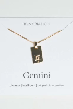Tony Bianco Gold Gemini Zodiac Necklace Accessories