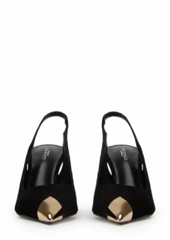 Tony Bianco Hope Black Suede 9.5cm Heels