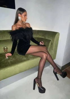 Tony Bianco New Arrivals Jagged Black Como 14cm Heels