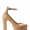 Tony Bianco Jaguar Nude Patent 14cm Heels