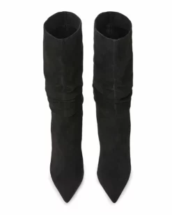 Tony Bianco Shoes Kerri Black Suede 9.5cm Calf Boots