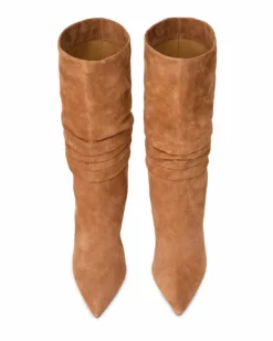 Tony Bianco Kerri Butterscotch Suede 9.5cm Calf Boots