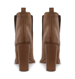 Tony Bianco Leigh Caramel Diesel/Choc Wax 10.3cm Ankle Boots