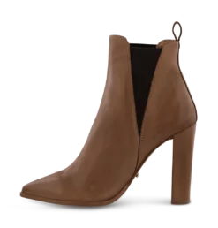 Tony Bianco Leigh Caramel Diesel/Choc Wax 10.3cm Ankle Boots