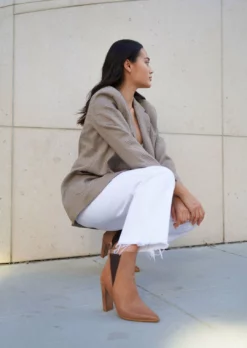 Tony Bianco Leigh Caramel Diesel/Choc Wax 10.3cm Ankle Boots