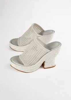 Tony Bianco Matrix Dove Waffle 11.5cm Wedges