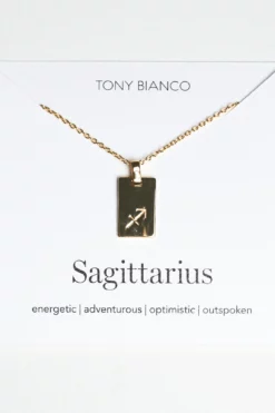Tony Bianco Gold Sagittarius Zodiac Necklace