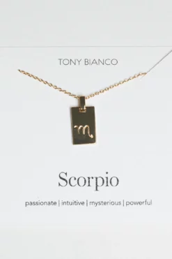 Tony Bianco Gold Scorpio Zodiac Necklace Accessories