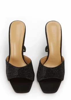 Tony Bianco New Arrivals Serri Black Satin 10.5cm Heels