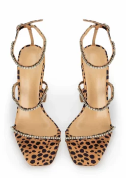 Tony Bianco Shoes Shy Leopard Satin 10.5cm Heels 8 Tony Bianco Shoes Shy Leopard Satin 10.5cm Heels