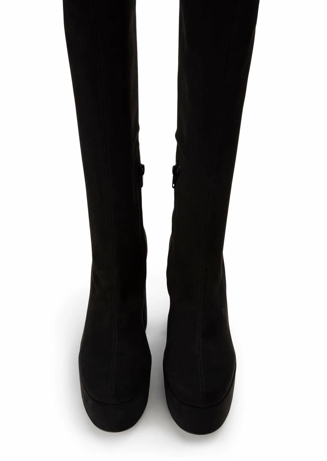 Tony Bianco Toniq Black Stretch Suede 12cm Calf Boots 5 Tony Bianco Toniq Black Stretch Suede 12cm Calf Boots