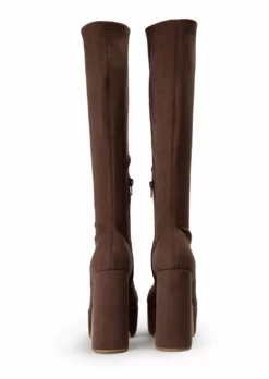 Tony Bianco Toniq Choc Stretch Suede 12cm Calf Boots New Arrivals 9 Tony Bianco Toniq Choc Stretch Suede 12cm Calf Boots New Arrivals