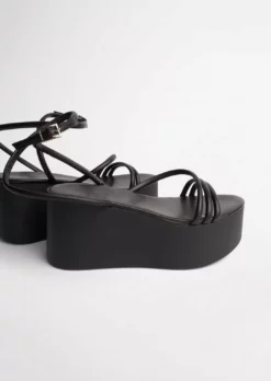 Tony Bianco Tory Black Sheep Nappa 9.5cm Wedges