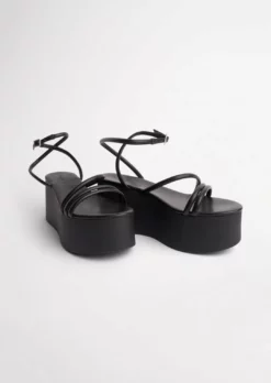 Tony Bianco Tory Black Sheep Nappa 9.5cm Wedges