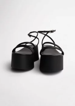 Tony Bianco Tory Black Sheep Nappa 9.5cm Wedges