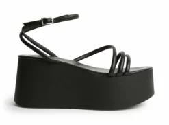 Tony Bianco Tory Black Sheep Nappa 9.5cm Wedges