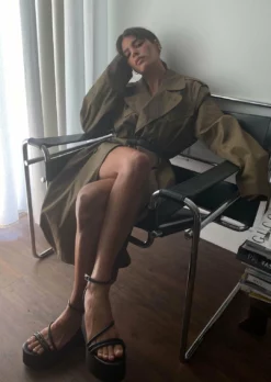 Tony Bianco Tory Black Sheep Nappa 9.5cm Wedges