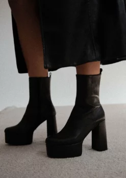 Tony Bianco Tyra Black Como 12cm Ankle Boots