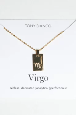 Tony Bianco Gold Virgo Zodiac Necklace Accessories