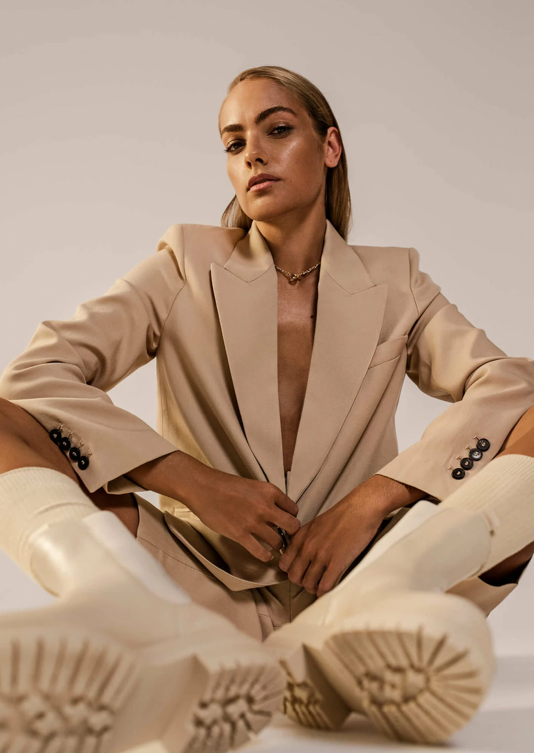 Tony Bianco Shoes Wolfe Vanilla Capretto 4.5cm Ankle Boots 5 Tony Bianco Shoes Wolfe Vanilla Capretto 4.5cm Ankle Boots