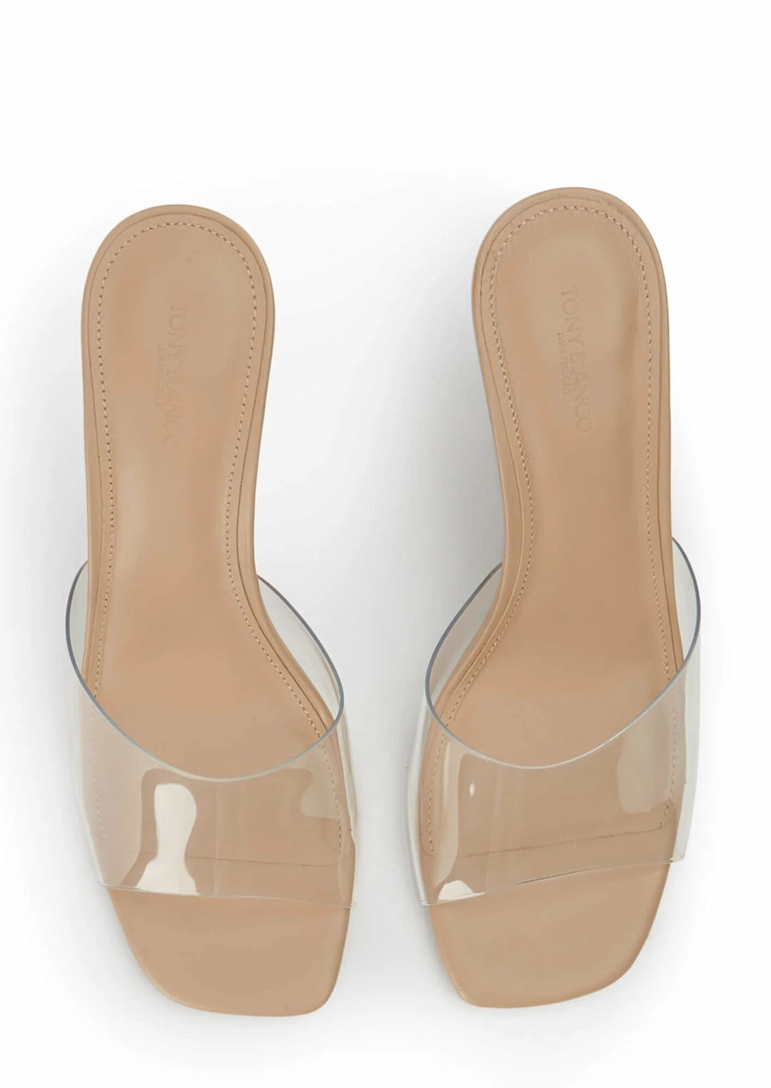 Tony Bianco Alessi Clear Vinylite/Skin 10cm Wedges 5 Tony Bianco Alessi Clear Vinylite/Skin 10cm Wedges