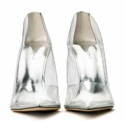Tony Bianco Alijah Clear Vinylite/Silver 10.5cm Heels Hot List 9 Tony Bianco Alijah Clear Vinylite/Silver 10.5cm Heels Hot List