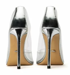 Tony Bianco Alijah Clear Vinylite/Silver 10.5cm Heels Hot List 11 Tony Bianco Alijah Clear Vinylite/Silver 10.5cm Heels Hot List