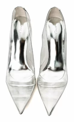 Tony Bianco Alijah Clear Vinylite/Silver 10.5cm Heels Hot List 10 Tony Bianco Alijah Clear Vinylite/Silver 10.5cm Heels Hot List