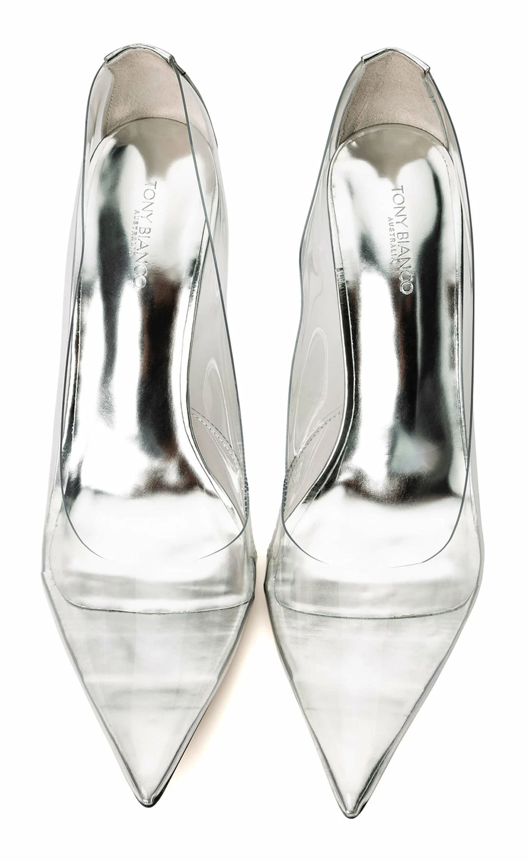 Tony Bianco Alijah Clear Vinylite/Silver 10.5cm Heels Hot List 6 Tony Bianco Alijah Clear Vinylite/Silver 10.5cm Heels Hot List