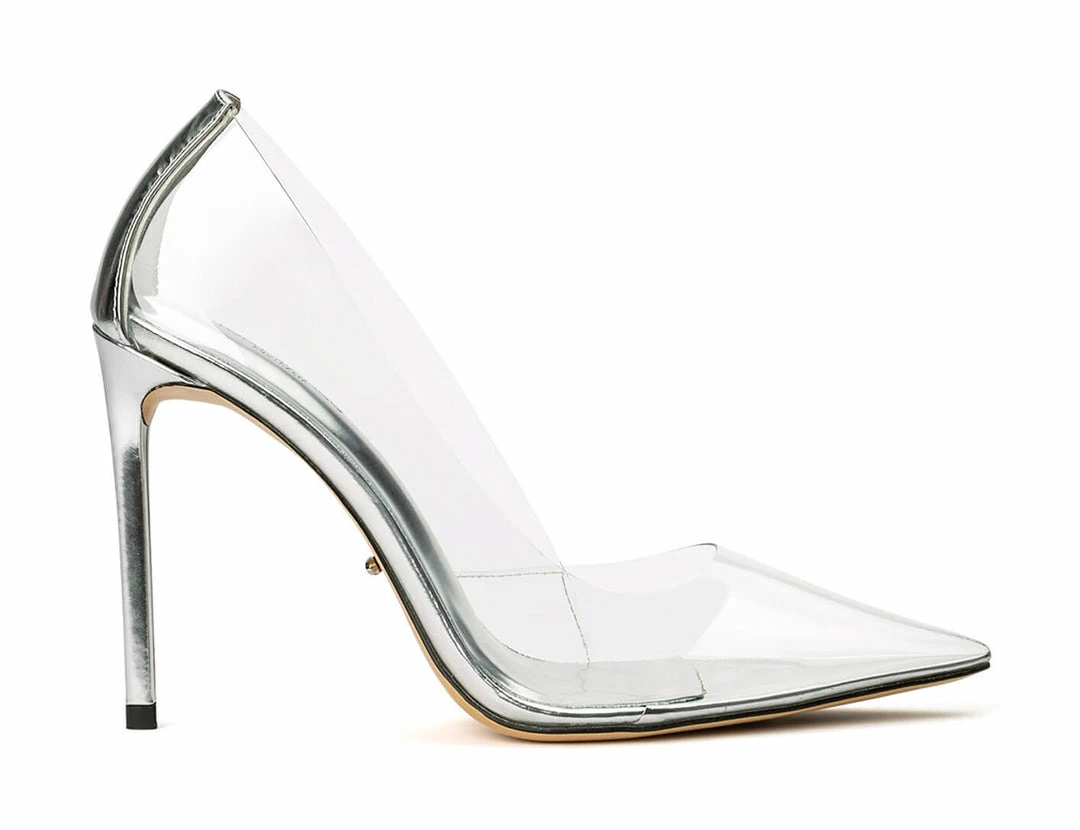 Tony Bianco Alijah Clear Vinylite/Silver 10.5cm Heels Hot List 3 Tony Bianco Alijah Clear Vinylite/Silver 10.5cm Heels Hot List