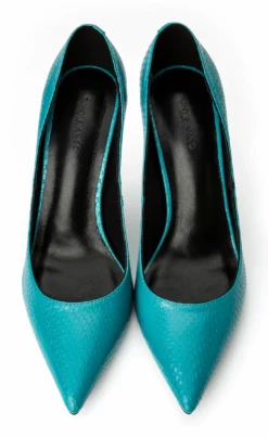 Tony Bianco Anja Marine Snake 10.5cm Heels