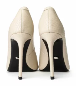 Tony Bianco Anja Vanilla Snake 10.5cm Heels