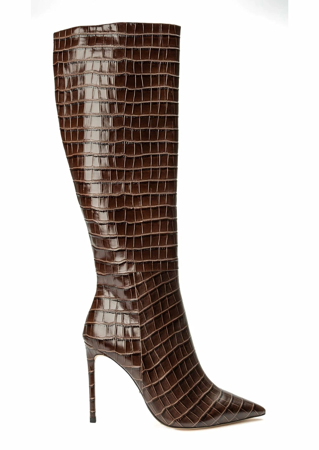 Tony Bianco Apollo Choc Croc 10.5cm Calf Boots Shoes 3 Tony Bianco Apollo Choc Croc 10.5cm Calf Boots Shoes