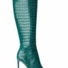 Tony Bianco Apollo Green Croc 10.5cm Calf Boots Shoes
