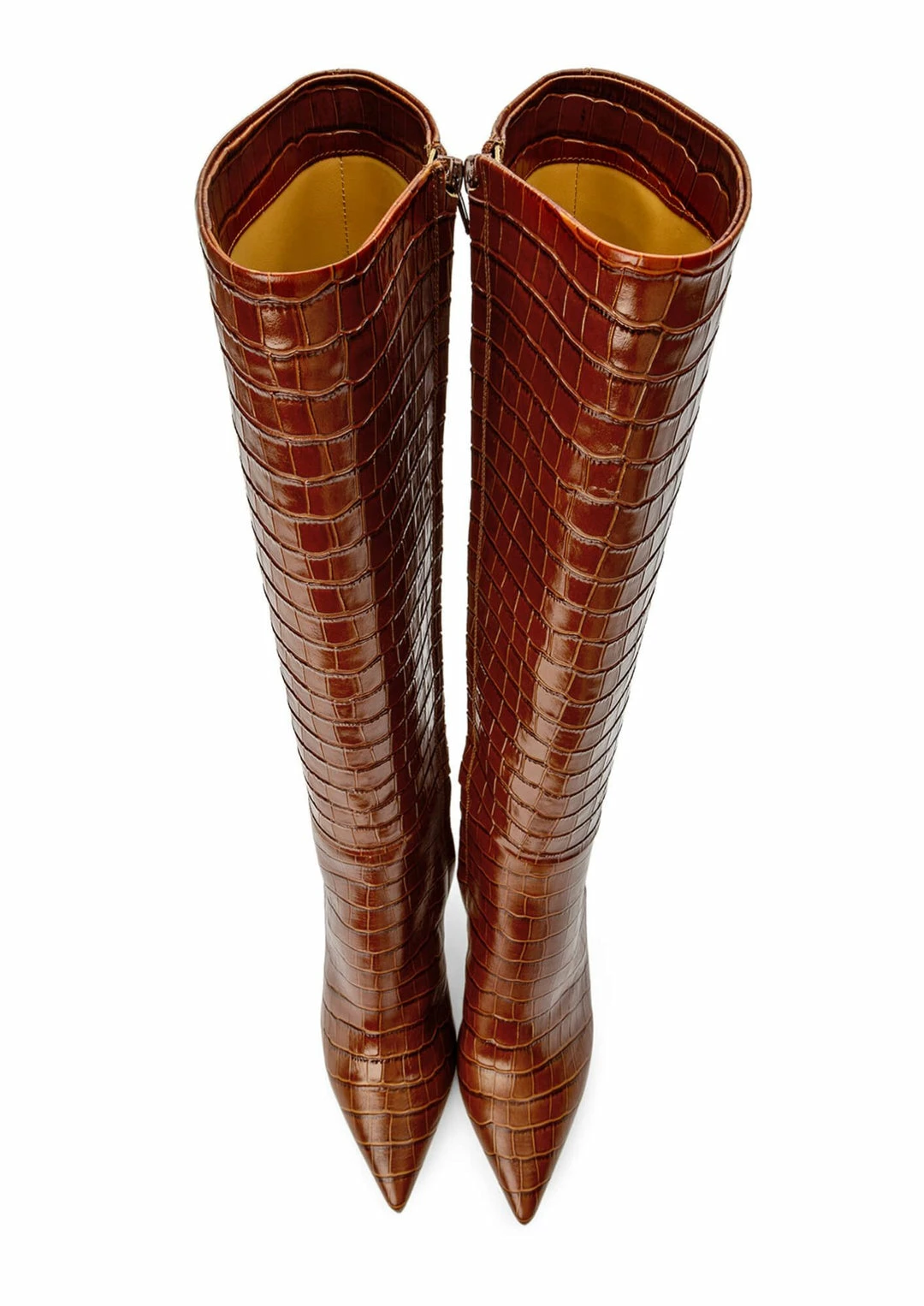 Tony Bianco Apollo Tan Croc 10.5cm Calf Boots Shoes 6 Tony Bianco Apollo Tan Croc 10.5cm Calf Boots Shoes