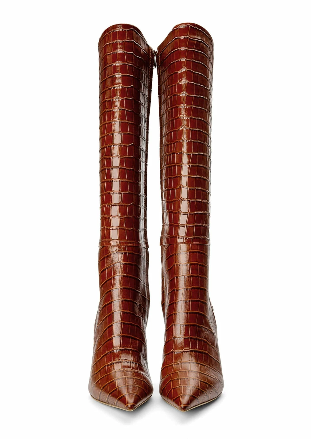 Tony Bianco Apollo Tan Croc 10.5cm Calf Boots Shoes 5 Tony Bianco Apollo Tan Croc 10.5cm Calf Boots Shoes